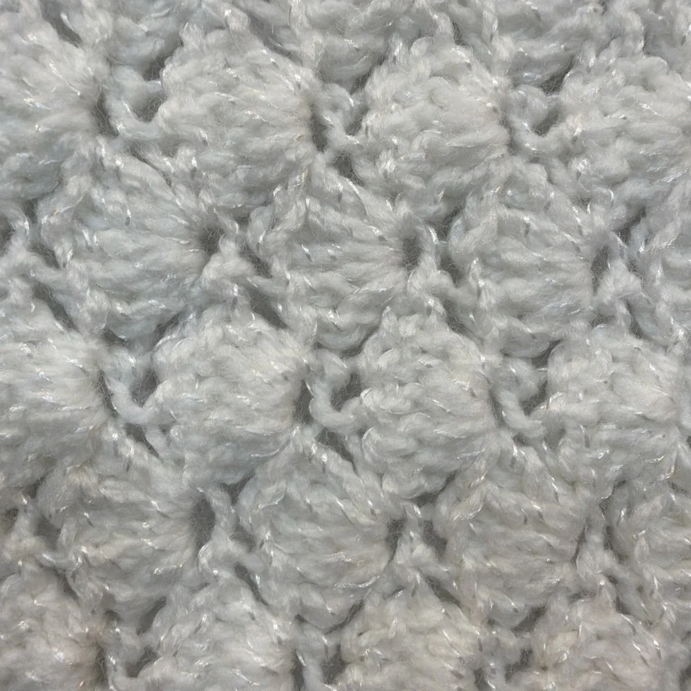Handmade Crochet Baby Blanket White With Pink Border. With‎ A Little Sparkle